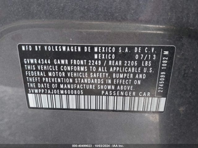 3VWPP7AJ0EM600805 Volkswagen Jetta Sportwagen 2.5l S