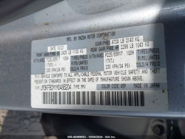 JM3KFBCM1M0486204 Mazda Cx-5 Touring