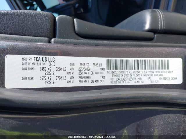 1C4RJEAG1FC825470 Jeep Grand Cherokee Altitude