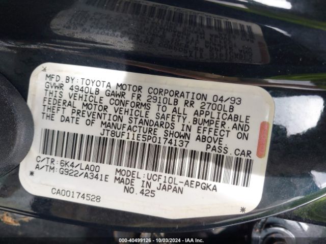 1993 LEXUS LS JT8UF11E5P0174137 Photo 8