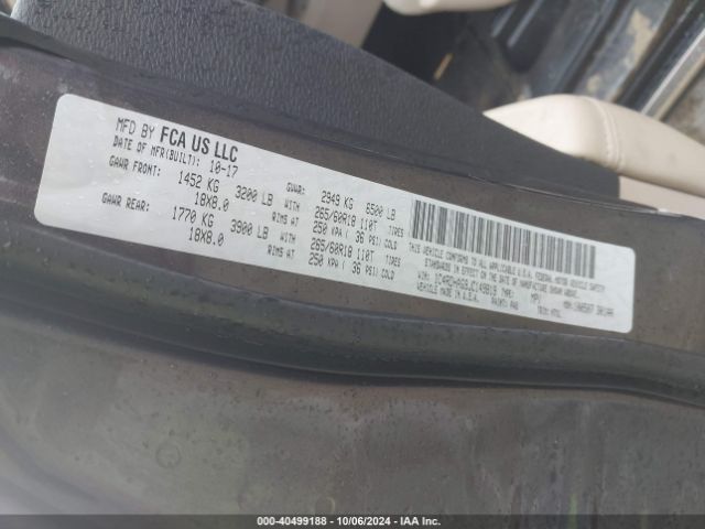 1C4RDHAG9JC149819 Dodge Durango Sxt Rwd