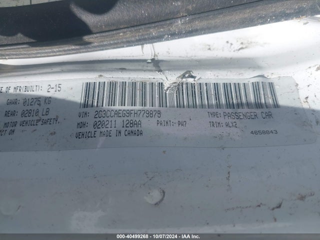 2C3CCAEG9FH779875 Chrysler 300C