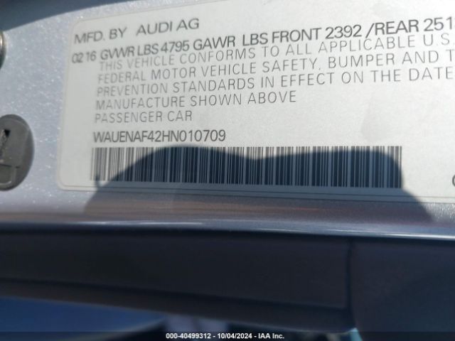 WAUENAF42HN010709 Audi A4 2.0t Premium
