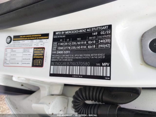 W1N0G8EB7NV370580 Mercedes-Benz Glc 300 4matic Suv