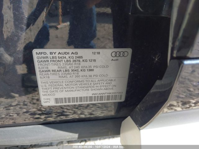 WA1ANAFY4K2037353 Audi Q5 45 Premium