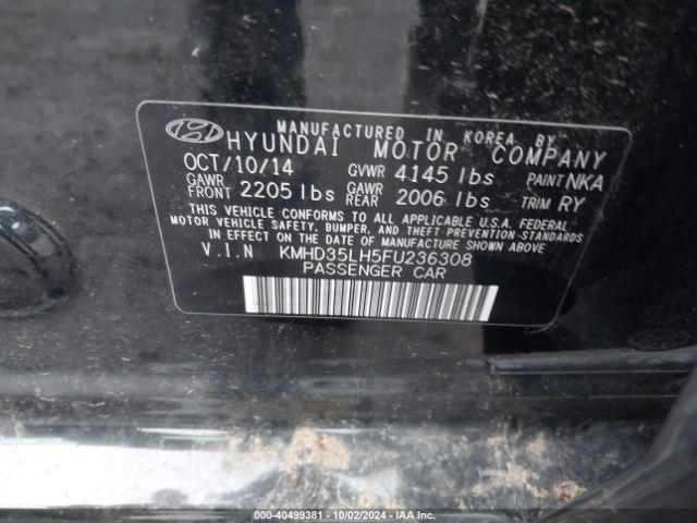 KMHD35LH5FU236308 Hyundai ELANTRA GT