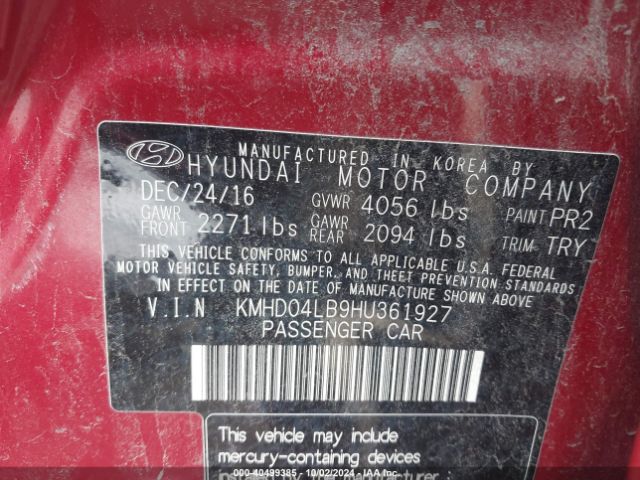 KMHD04LB9HU361927 Hyundai Elantra Sport