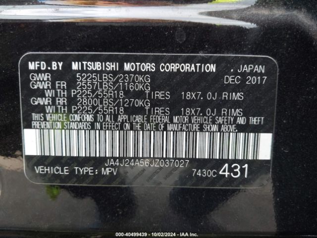 JA4J24A56JZ037027 Mitsubishi Outlander Phev Sel