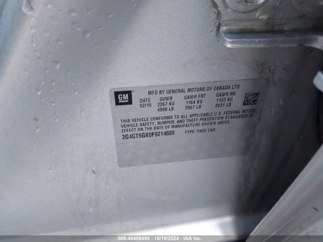 2G4GT5GX0F9214888 Buick REGAL GS