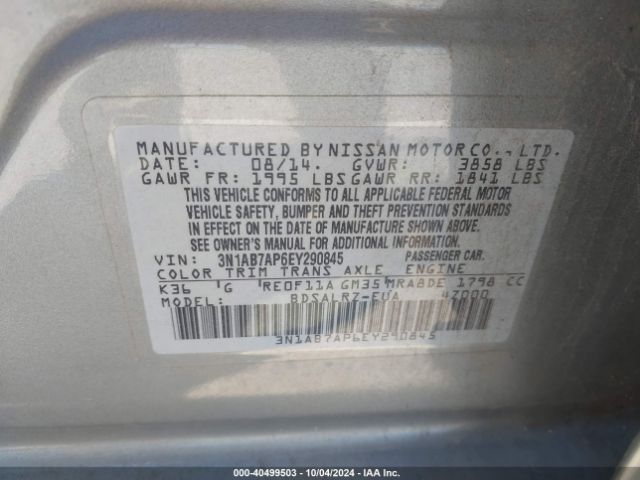 3N1AB7AP6EY290845 Nissan SENTRA SR