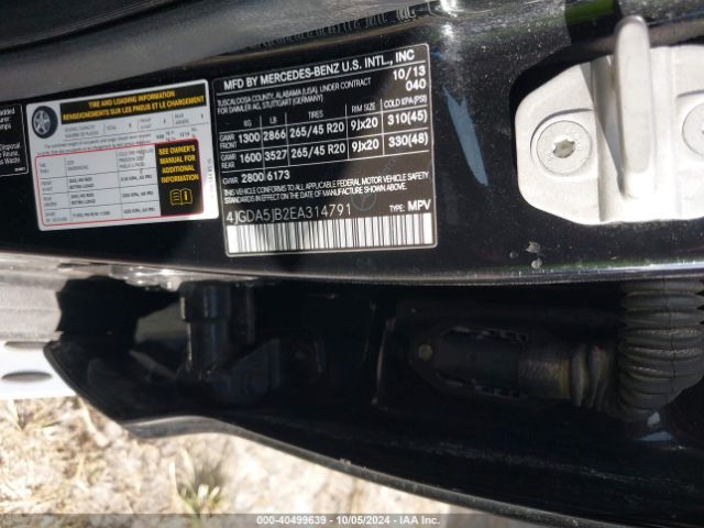 4JGDA5JB2EA314791 Mercedes-Benz ML 350