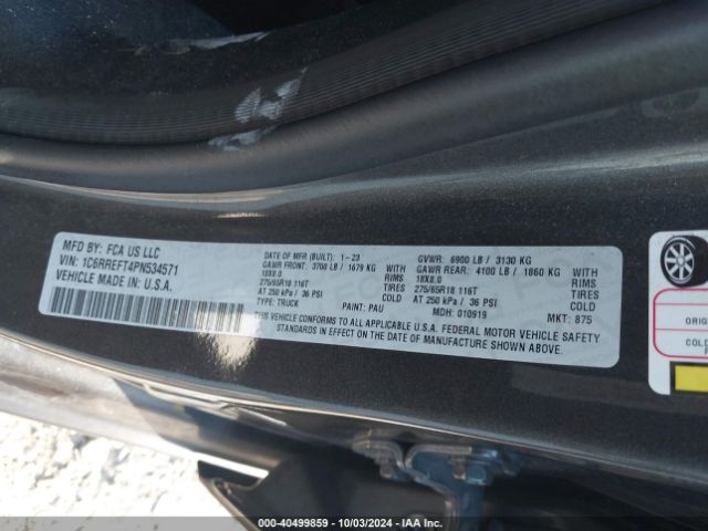 1C6RREFT4PN534571 RAM 1500 Big Horn  4x2 5'7 Box