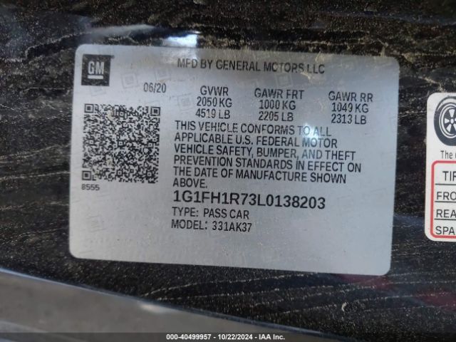 1G1FH1R73L0138203 Chevrolet Camaro Rwd  2ss