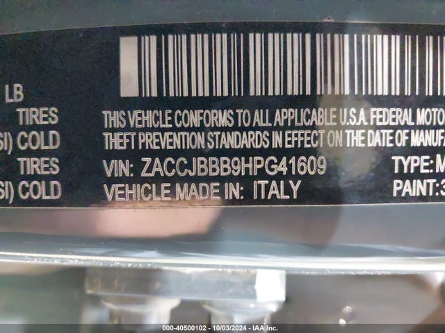ZACCJBBB9HPG41609 Jeep Renegade Latitude 4x4