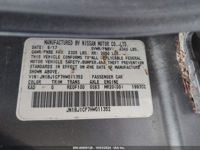 JN1BJ1CP7HW011352 Nissan Rogue Sport S