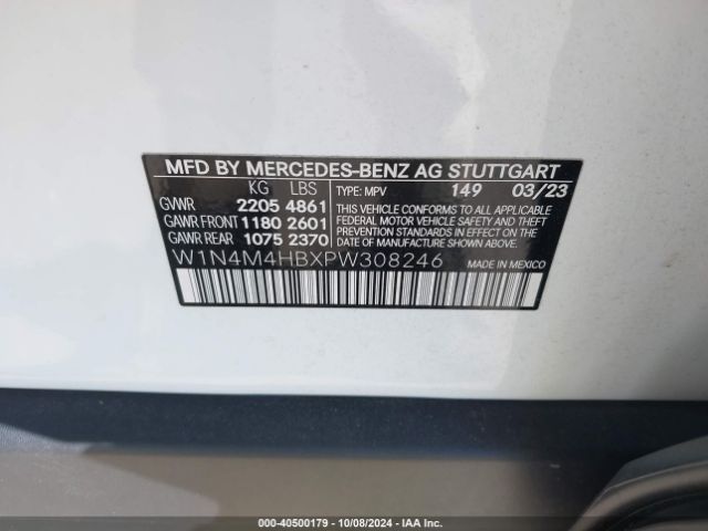W1N4M4HBXPW308246 Mercedes-Benz Glb 250 4matic