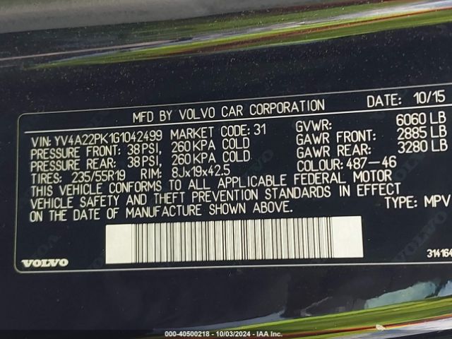 YV4A22PK1G1042499 Volvo Xc90 T6 Momentum