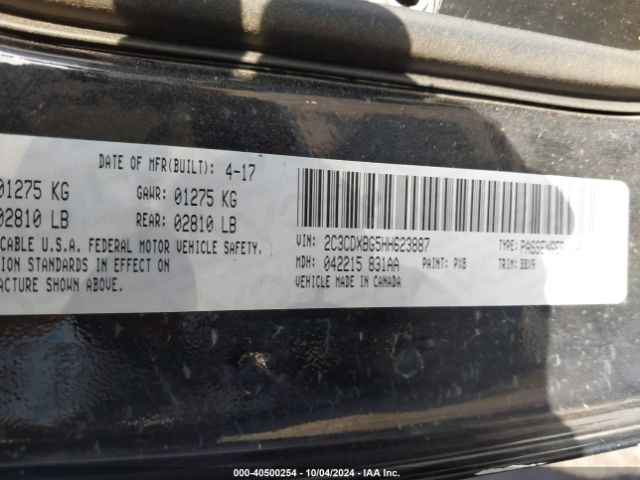 2C3CDXBG5HH623887 Dodge Charger Se Rwd