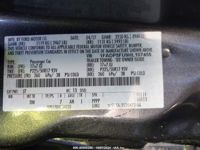 Ford C-max Energi Titanium 2017 1FADP5FU9HL107455 Image 9