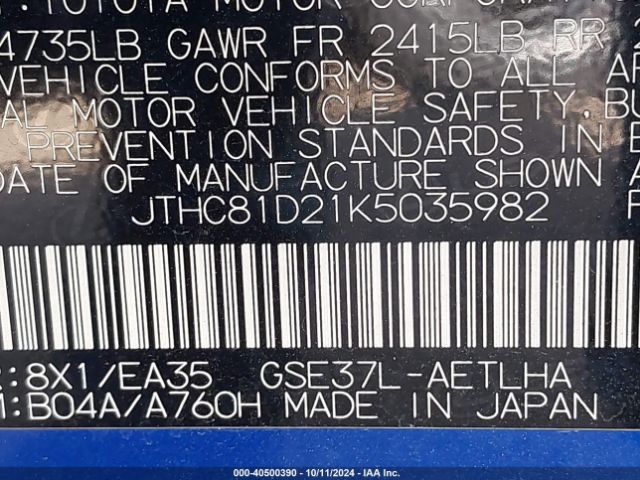 JTHC81D21K5035982 Lexus IS 300
