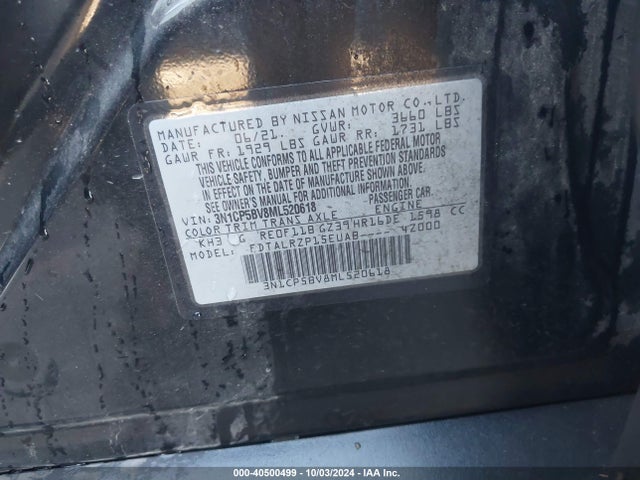 Nissan Kicks S Xtronic Cvt 2021 3N1CP5BV8ML520618 Image 9