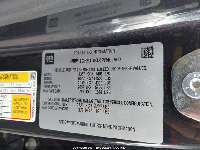GMC Yukon 2wd Denali 2023 1GKS1DKL0PR402860 Image 9