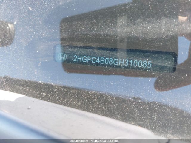2HGFC4B08GH310085 Honda Civic Lx-p