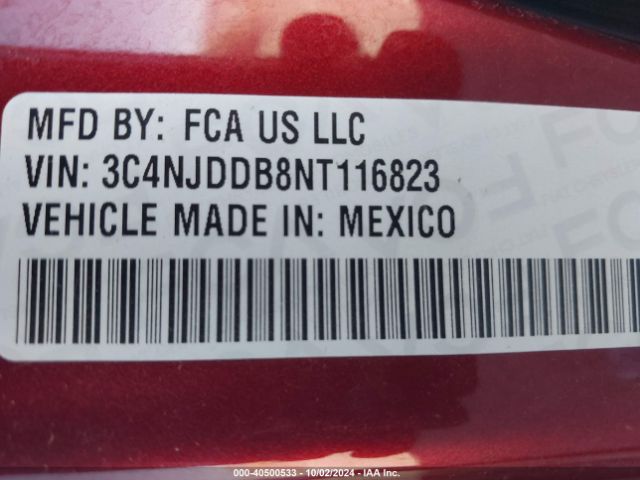 3C4NJDDB8NT116823 Jeep Compass Trailhawk 4x4