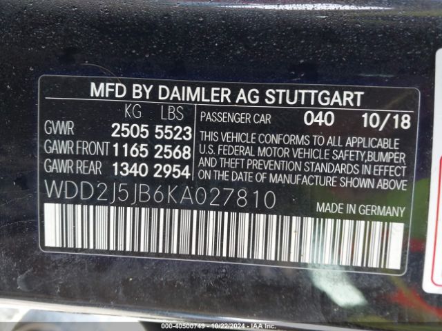 WDD2J5JB6KA027810 Mercedes-Benz CLS 450