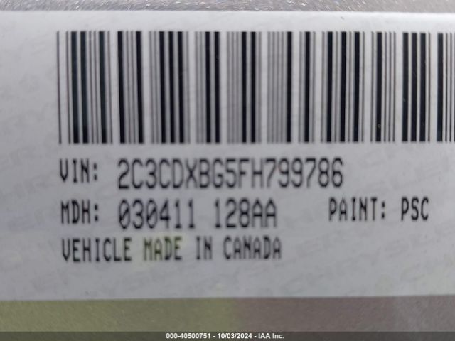 2C3CDXBG5FH799786 Dodge Charger Se