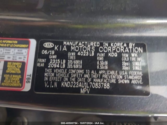 KNDJ23AU1L7083788 KIA SOUL S