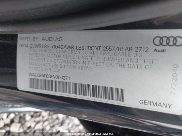 WAUGFAFC8FN006271 Audi A6 2.0t Premium