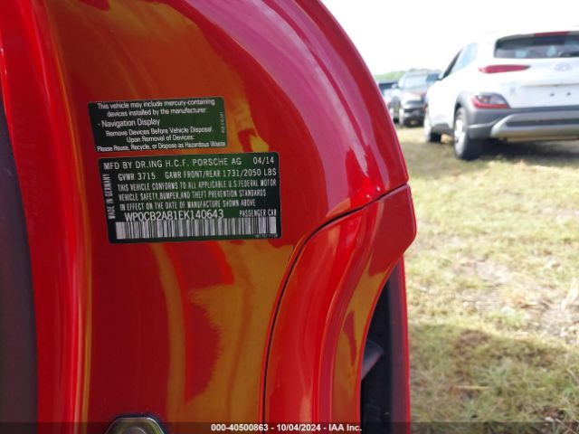 2014 PORSCHE BOXSTER WP0CB2A81EK140643 Photo 8
