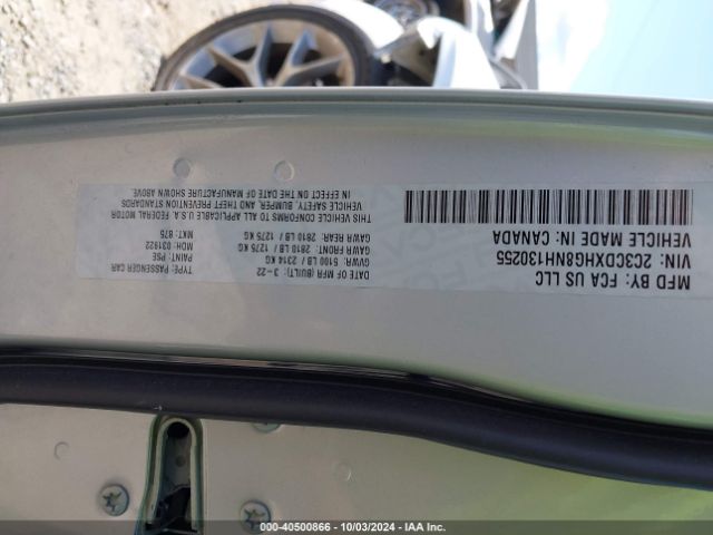 2C3CDXHG8NH130255 Dodge Charger Gt Rwd