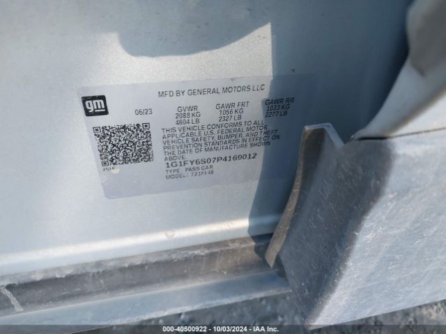 1G1FY6S07P4169012 Chevrolet Bolt Euv Fwd Lt
