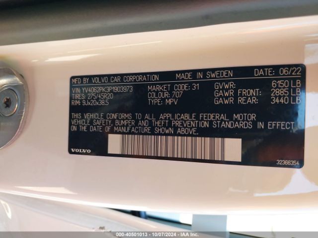YV4062PK3P1903973 Volvo Xc90 B6 Core