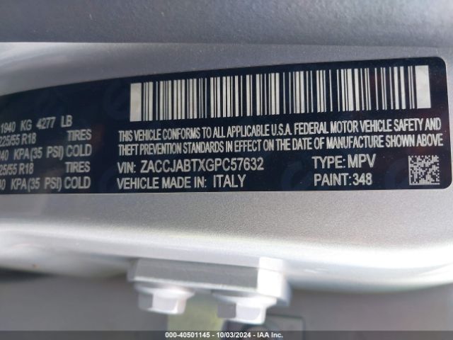 ZACCJABTXGPC57632 Jeep Renegade Latitude