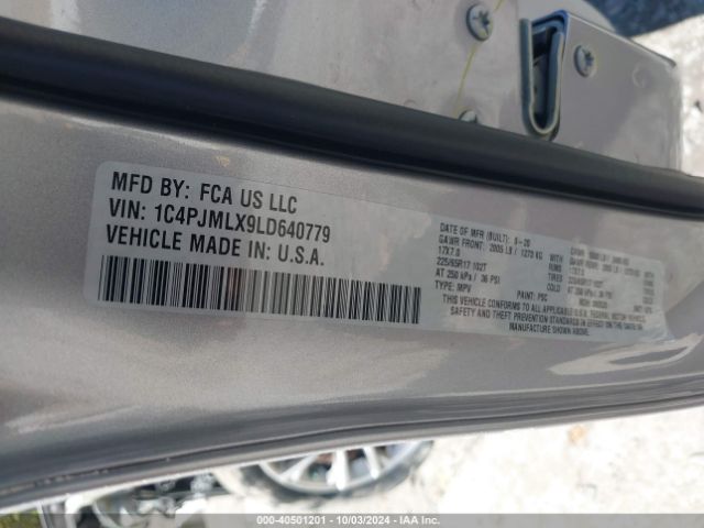 1C4PJMLX9LD640779 Jeep Cherokee Latitude Lux 4x4