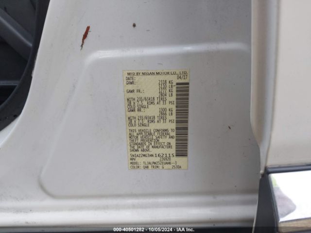 5N1AZ2MG3HN162115 Nissan MURANO S