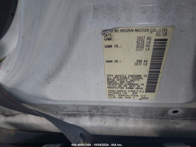 Nissan Altima 2.5 Sr 2018 1N4AL3AP0JC196231 Image 9