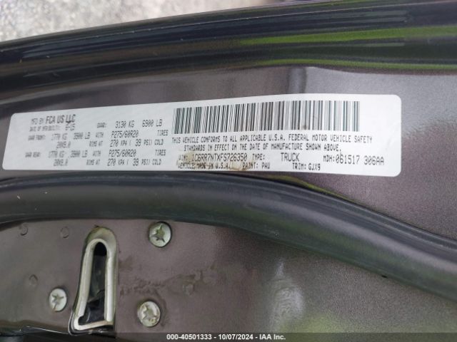 1C6RR7NTXFS726350 RAM 1500 Laramie