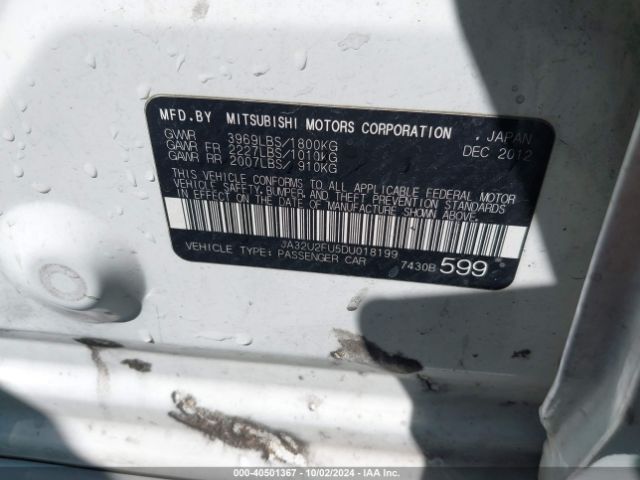 2013 MITSUBISHI LANCER JA32U2FU5DU018199 Photo 8
