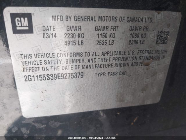 2G1155S39E9275379 Chevrolet IMPALA 2LZ