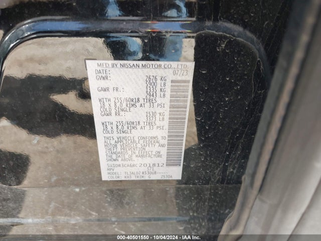Nissan Pathfinder Sl Fwd 2024 5N1DR3CA6RC201812 Image 9