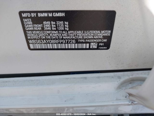 WBS63AY08RFP97726 BMW M3 Cs