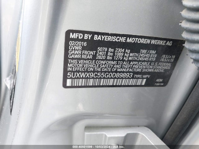 5UXWX9C55G0D89893 BMW X3 Xdrive28i