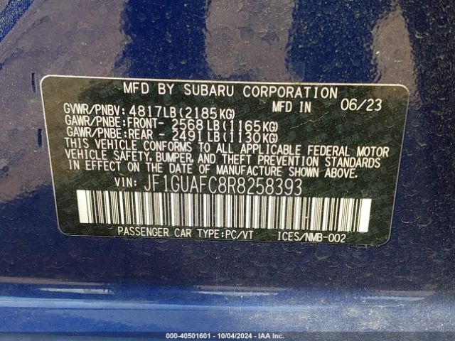 JF1GUAFC8R8258393 Subaru Impreza Sport 5-door