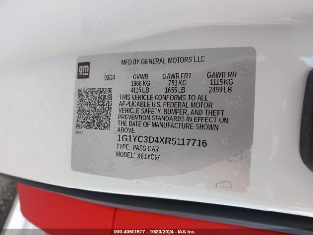 1G1YC3D4XR5117716 Chevrolet Corvette Stingray Rwd  3lt