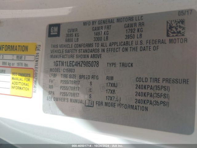 1GTN1LEC4HZ905078 GMC SIERRA 1500