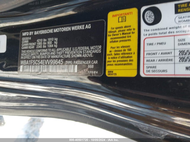 WBA1F5C54EVV99645 BMW 228I